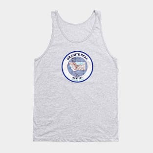 Montana Mountain Map - Granite Peak Tank Top